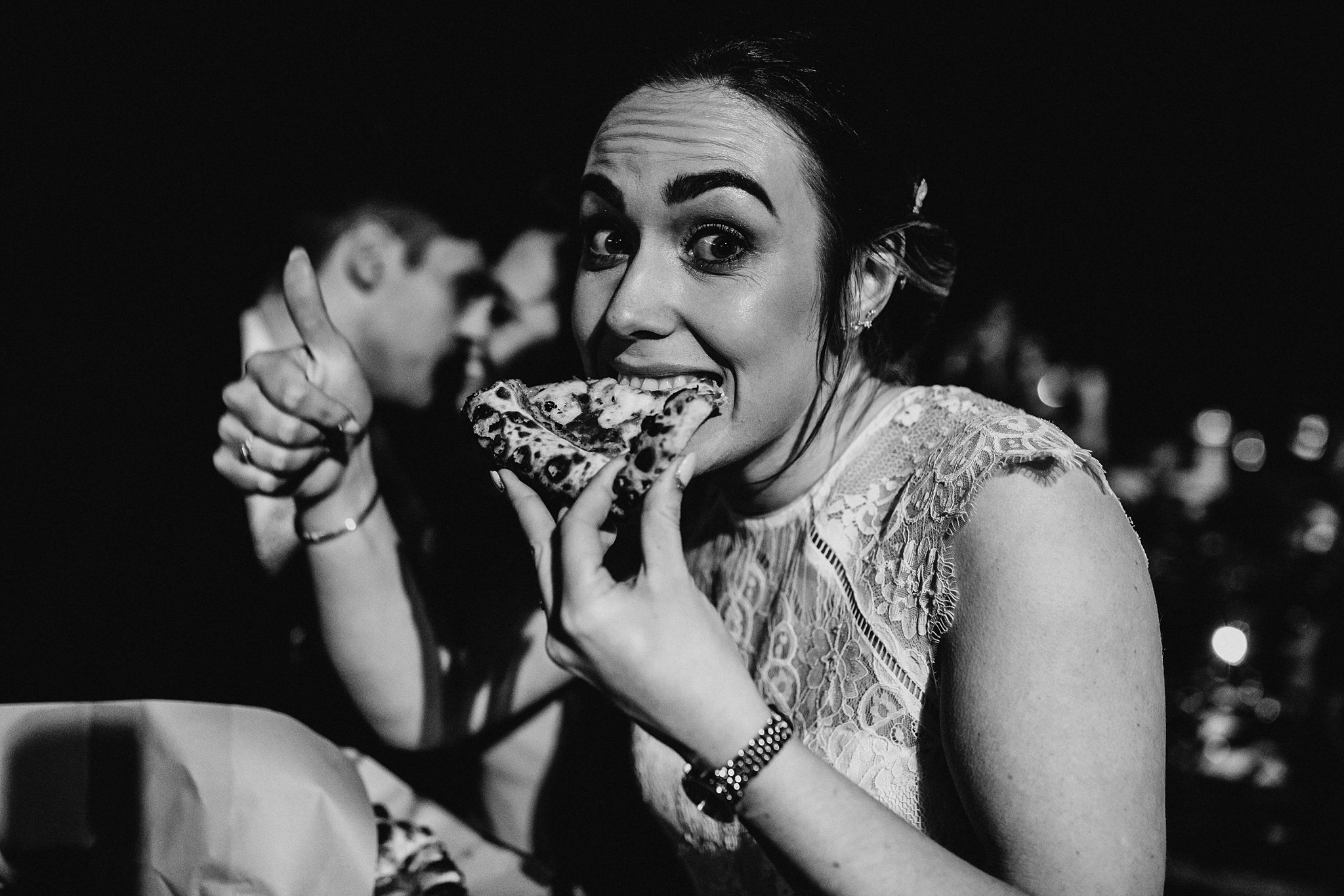 Alternative Wedding Photography - wedding pizza